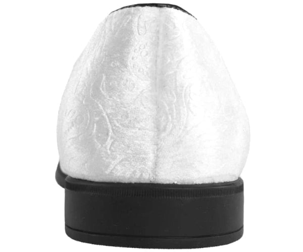Textured white object with black base on a white background
