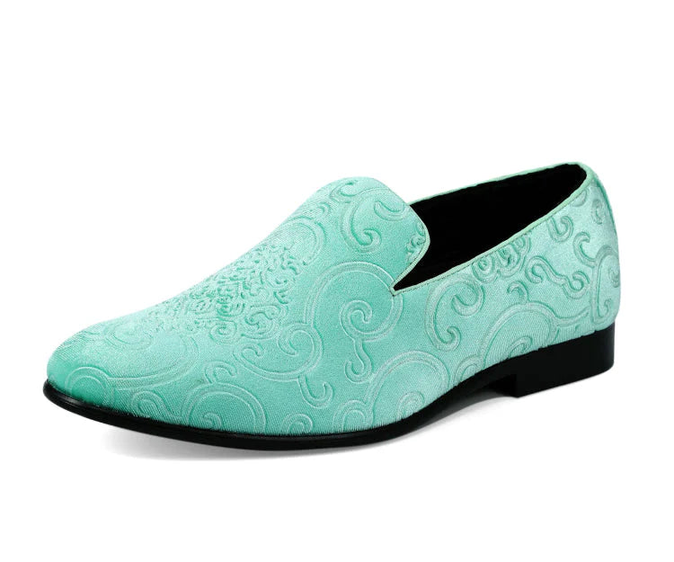 Step into sophistication with Bryant Mint
Tuxedo Shoes—premium velvet, paisley texture, and slip‑on comfort for weddings, galas, and upscale events.