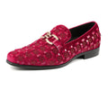 Woven Diamond Bit Smoking Slippers – Bold Texture Smoking Slippers Red 