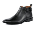 Black dress boots for men Side zip  buckle boots

