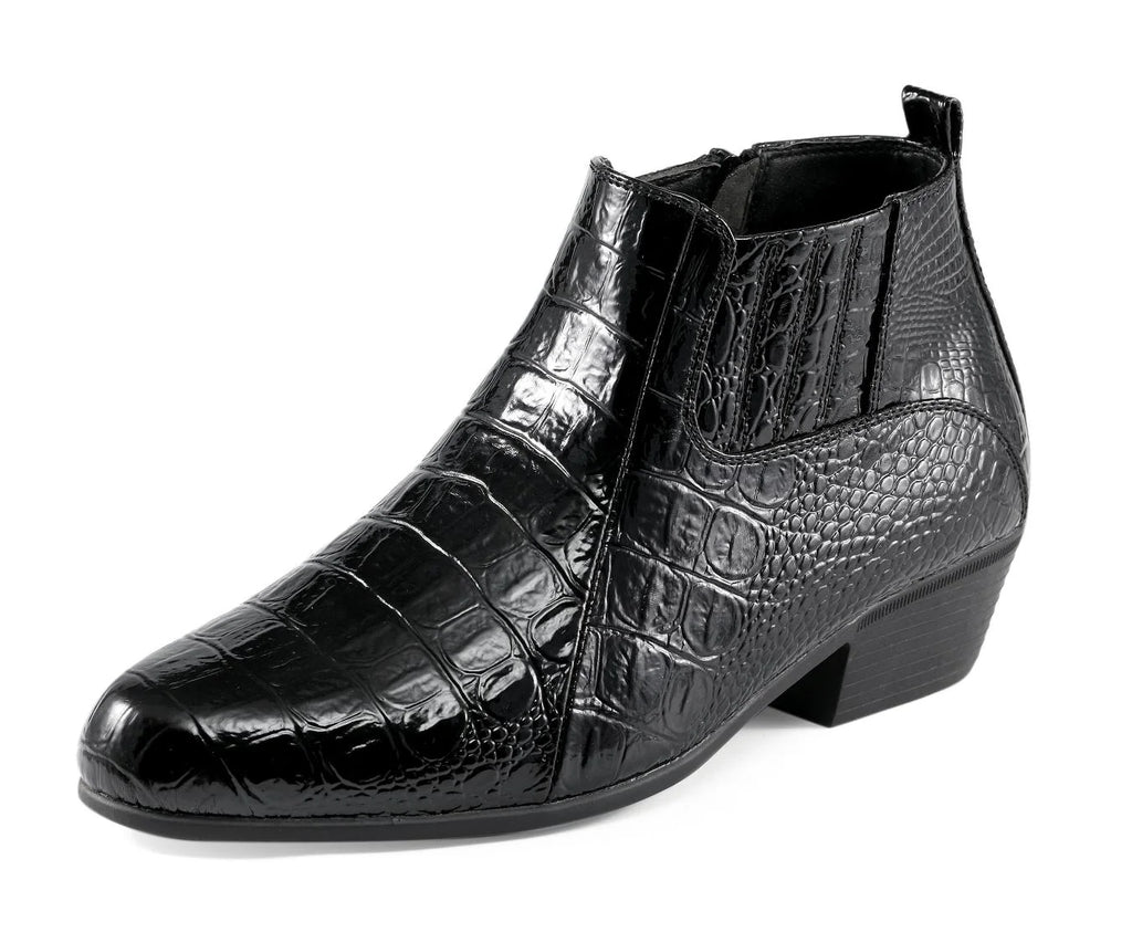 Elevate your look with the Hayes Jasper Black Men’s Dress Boots — polished, cushioned, and perfect for weddings, business events, and upscale everyday wear.