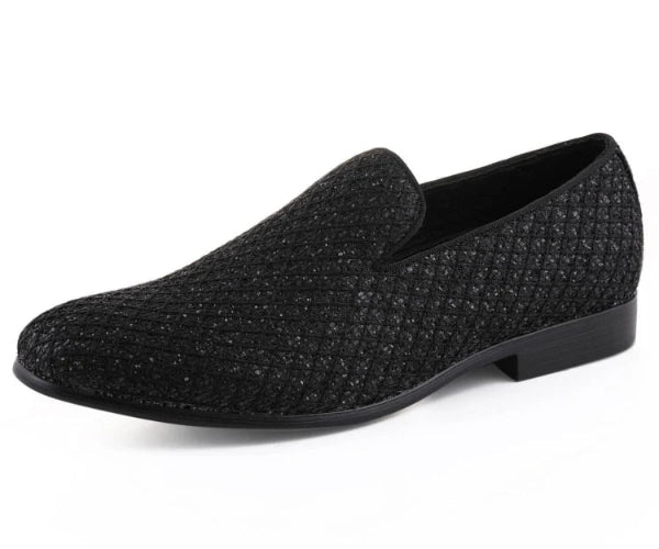 Men's Glitter Loafer Shoes Sarlo Black