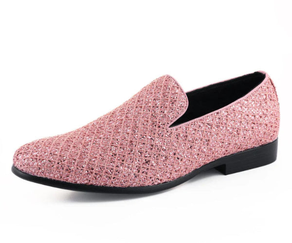 Men's Glitter Loafer Shoes Sarlo Pink