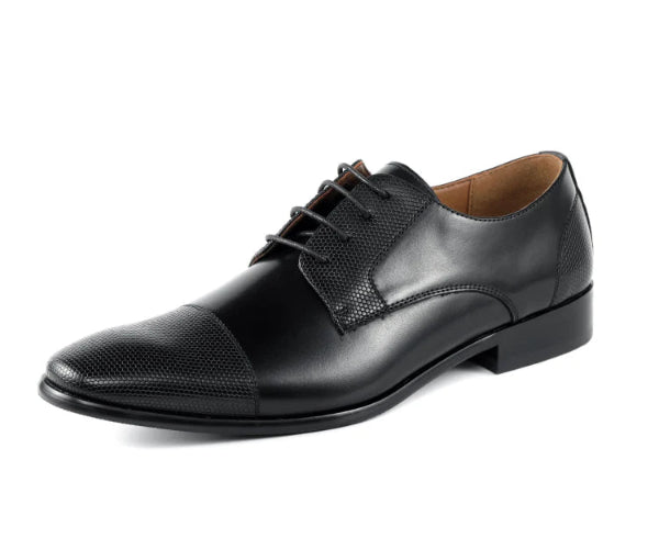 Oxford men black dress shoes 
