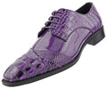 Men Dress Shoes-Alligator-Purple - 