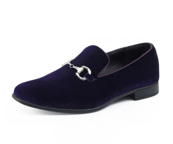 Men Brad Black Velvet Loafers